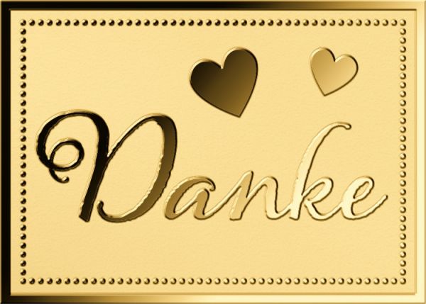3.000 Francs Tschad Danke Gold