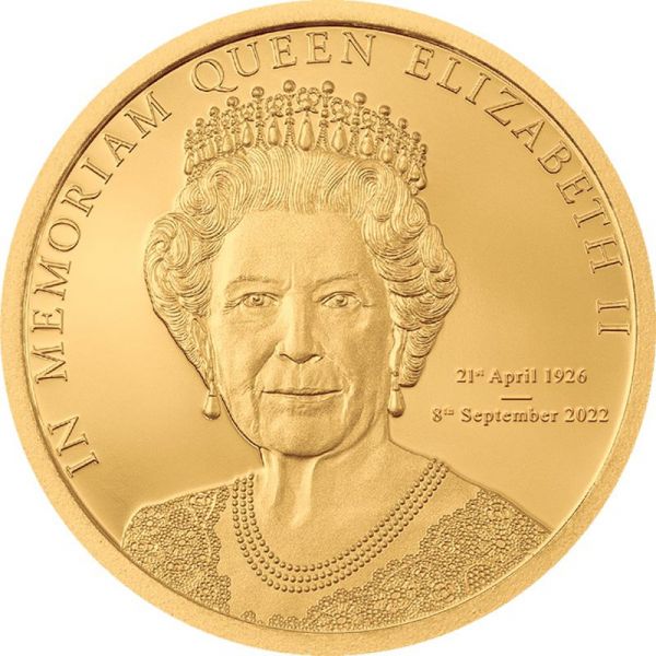 5 Dollars Cook Islands Queen Elizabeth II 2022 Gold PP
