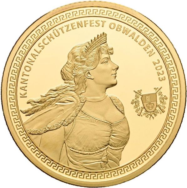 500 CHF Schützentaler Obwalden 2023 Gold PP