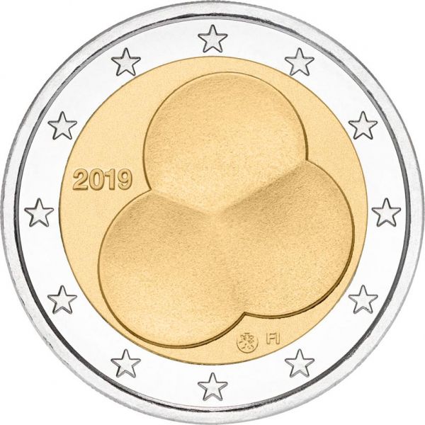 2 Euro Finnland 100 J. Finnische Verfassung 2019 CuNi bfr