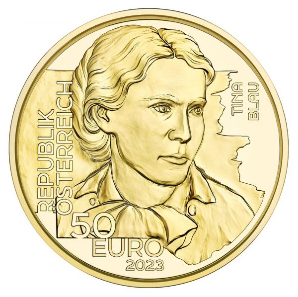 50 Euro Österreich Tina Blau - Malerin 2023 Gold PP
