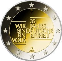5x 2 Euro Deutschland 35 Jahre Deutsche Einheit 2025 CN bfr A-J 5x 2 Euro Deutschland 35 Jahre Deutsche Einheit 2025 CN bfr A-J
