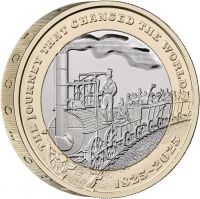 2 Pfund GB 200 Jahre moderne Eisenbahn 2025 CN St Blister 2 Pfund GB 200 Jahre moderne Eisenbahn 2025 CN St Blister