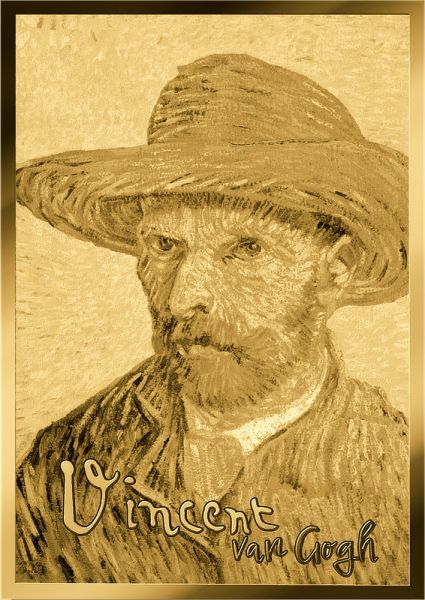 3.000 Francs Tschad Vincent van Gogh IV Selbstbildnis CC Gold