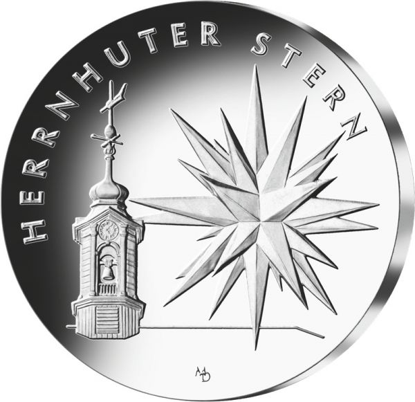 25 Euro DE Weihnachten - Herrnhuter Stern 2022 Silber St -A-