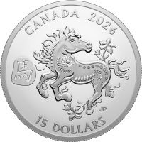 15 Dollar Kanada Jahr des Pferdes 1oz Silber PP 15 Dollar Kanada Jahr des Pferdes 1oz Silber PP