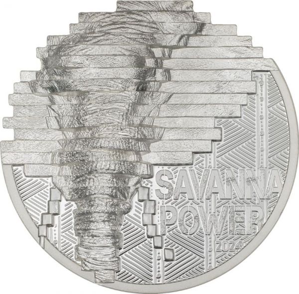 10 Dollar Cook Islands Reconstruction - Elefant 2024 Silber PP