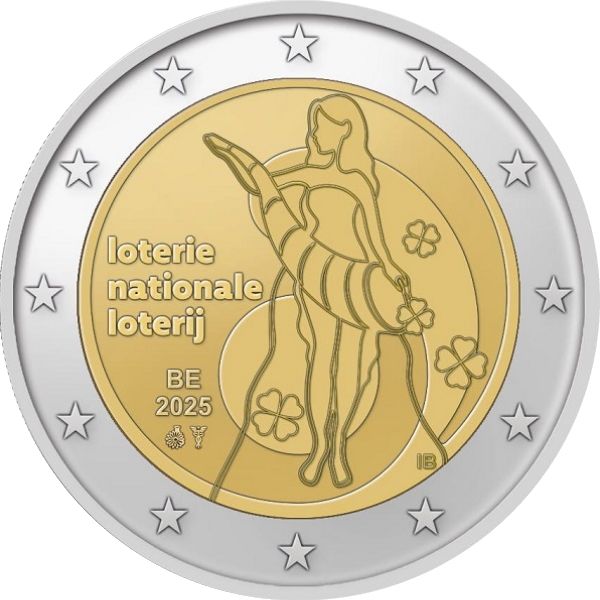 2 Euro Belgien Nationale Lotterie 2025 CN st