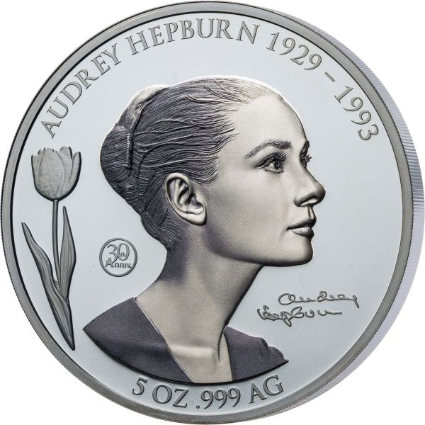 10 Dollars Samoa Audrey Hepburn 2023 Silber PL