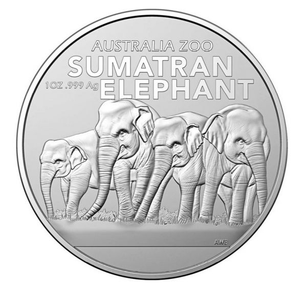 1 Dollar Australien Sumatra Elefant 2022 1oz Silber St