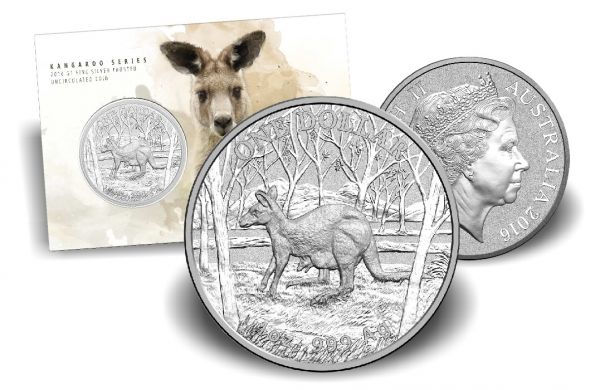 1 $ Australien Känguru 2016 Blister Ag St