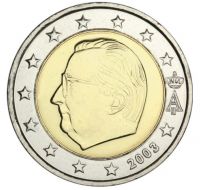 2 Euro Belgien König Albert II. 2003 CN vz 2 Euro Belgien König Albert II. 2003 CN vz
