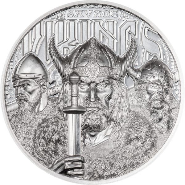 5 Dollars Cook Islands Legends Savage Vikings 2025 Silber PP