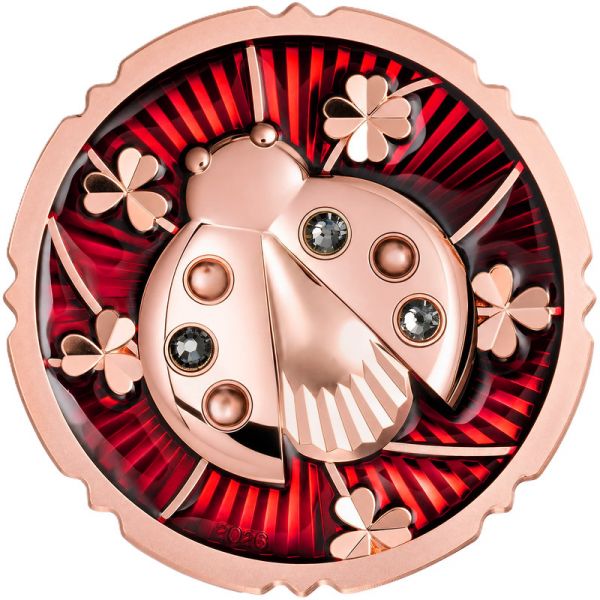 5 Dollars Cook Islands Evergreen - Ladybug 2026 Silber PP