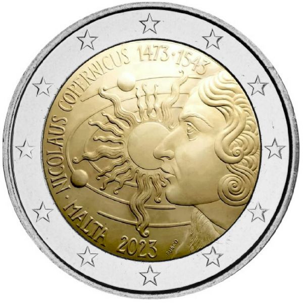 2 Euro Malta Nikolaus Kopernikus 2023 CN St