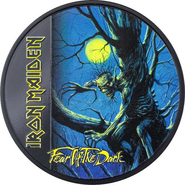 5 Dollar Cook Islands Iron Maiden Fear of the Dark Silber