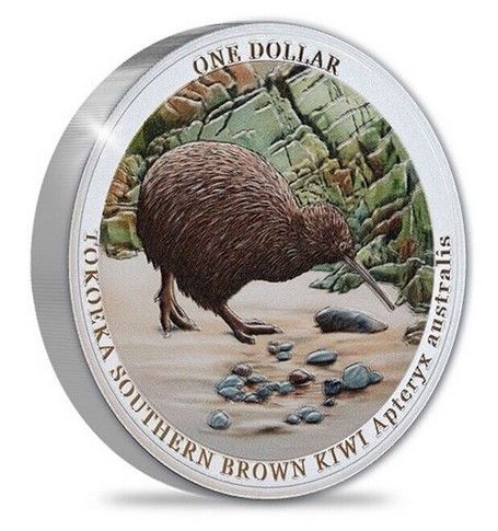 1 Dollar Neuseeland Kiwi 2023 Silber PP farbig