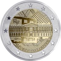 2 Euro Frankreich Louvre Museum 2025 CN bfr 2 Euro Frankreich Louvre Museum 2025 CN bfr