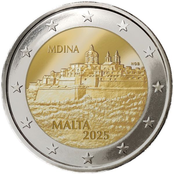 2 Euro Malta Maltesische Städte - Mdina 2024 CN St