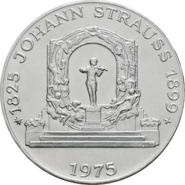 100 ATS Johann Strauss 1975 Ag Vz