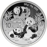 10 CNY China Panda 2025 Silber St 10 CNY China Panda 2025 Silber St
