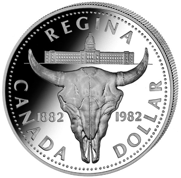 1$ Kanada Bison 1982 Ag PP