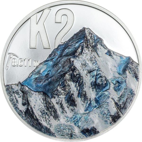 10 Dollar Cook Islands K2 - Peaks 2024 Silber PP