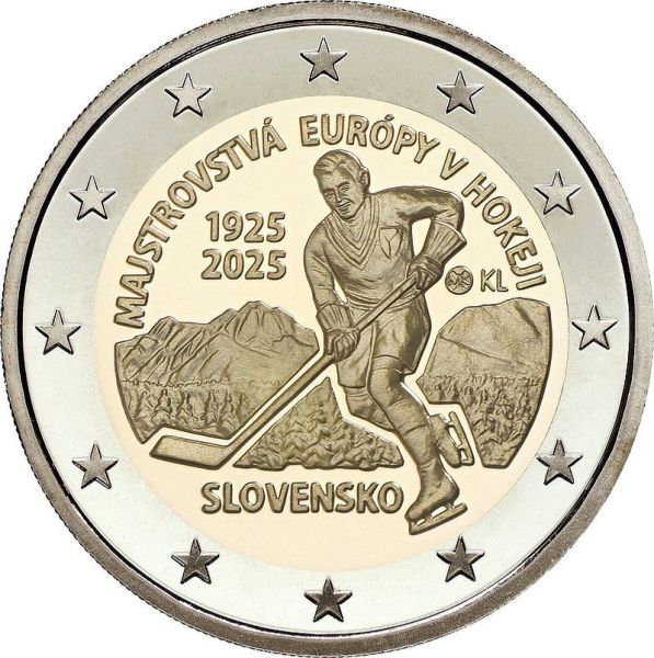 2 Euro Slowakei 100 J. int. Sport. Eishockey-WM 2025 CN bfr