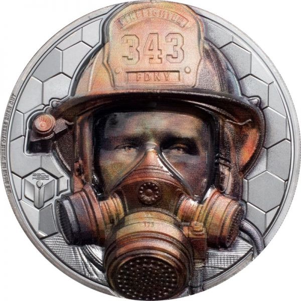 20 Dollars Cook Islands Real Heroes - Firefighter 2021 Silber BP