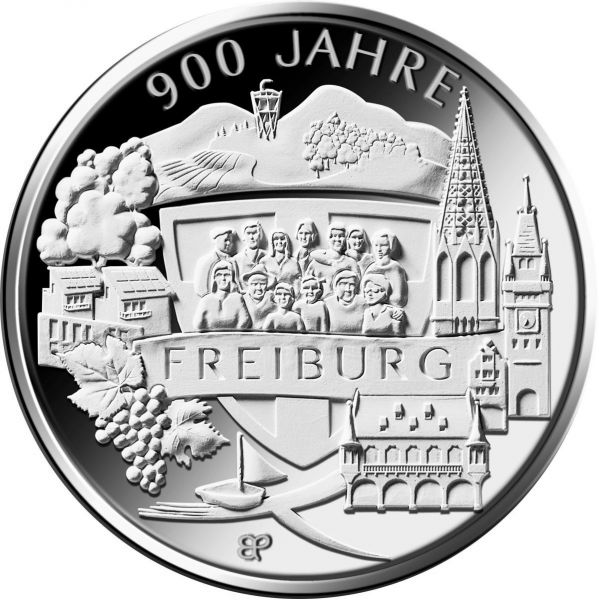 20 Euro DE 900 Jahre Freiburg 2020 Silber PP -G-