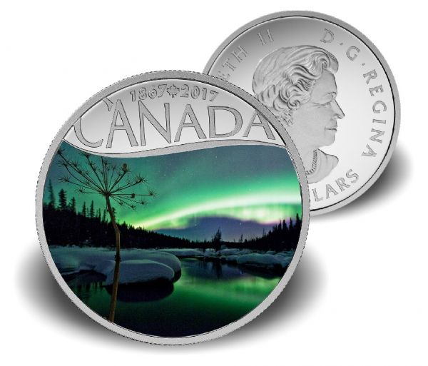 10 $ Kanada "Aurora Borealis - McIntyre Creek" 2017 Ag -farbig- PP