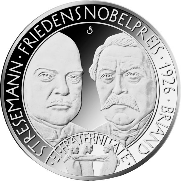 35 Euro DE Friedensnobelpreis Stresemann + Briand 2026 Ag St -F-