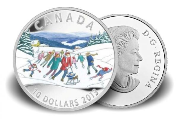 10 $ Kanada Winter Szene 2013 Ag PP