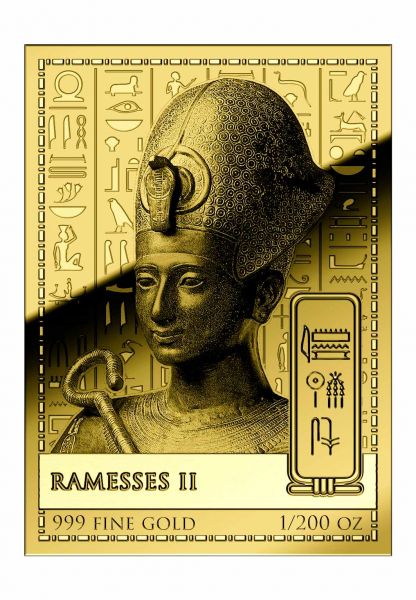5.000 Francs Tschad Ägyptens Pharaonen "Ramses II" Gold