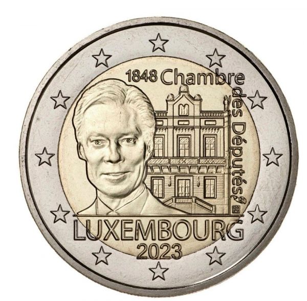 2 Euro Luxemburg 175 J. Abgeordnetenkammer 2023 CN bfr