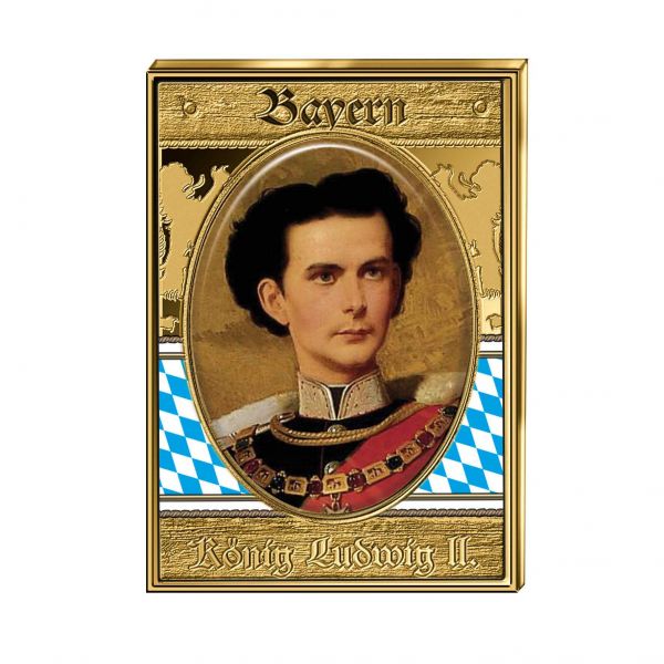 3.000 Francs Tschad "König Ludwig II." Goldbarren