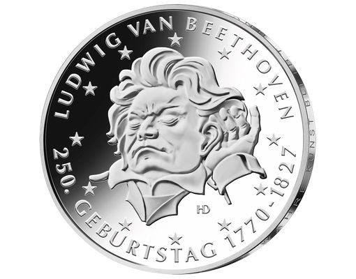 20 Euro DE 250. Geb. Ludwig van Beethoven 2020 Silber PP -F-