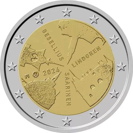 2 Euro Finnland Finnische Architektur 2024 CN bfr