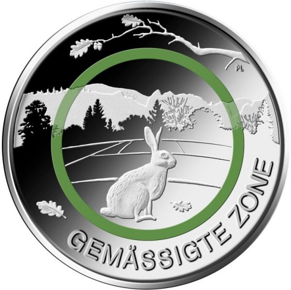 5x 5 Euro DE Gemäßigte Zone 2019 CN St A-J