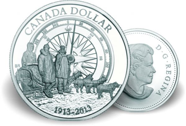 1 $ Kanada "100J. Arktis Expedition" 13 Ag St