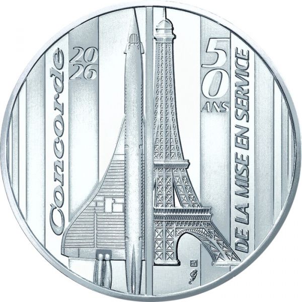 10 Euro Frankreich 50 Jahre Concorde 2026 Blister Silber St