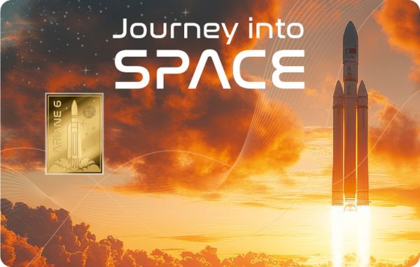 1.000 Francs Gabun Ariane 6 Coincard Gold