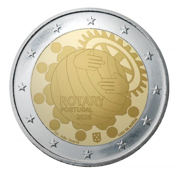 2 Euro Portugal 100 Jahre Rotary Club 2026 CN bfr