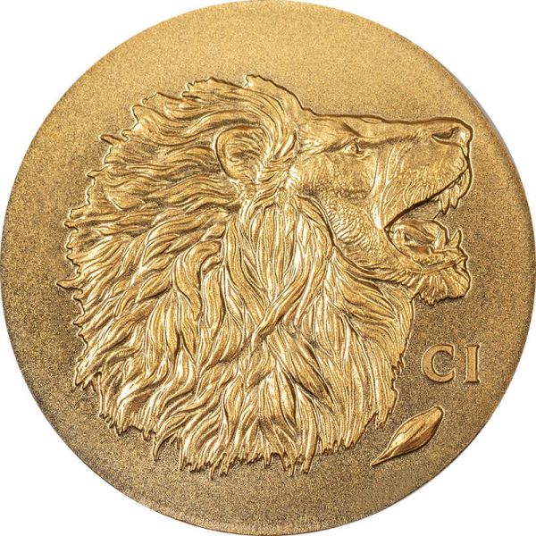 5 Dollars Cook Islands Leon - Löwe 2025 Gold PP