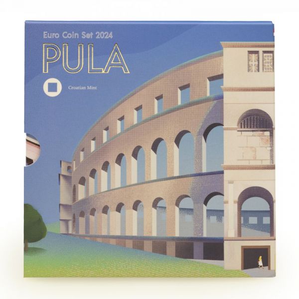 3,88 Euro Kroatien Kursmünzensatz Pula 2024 CN St