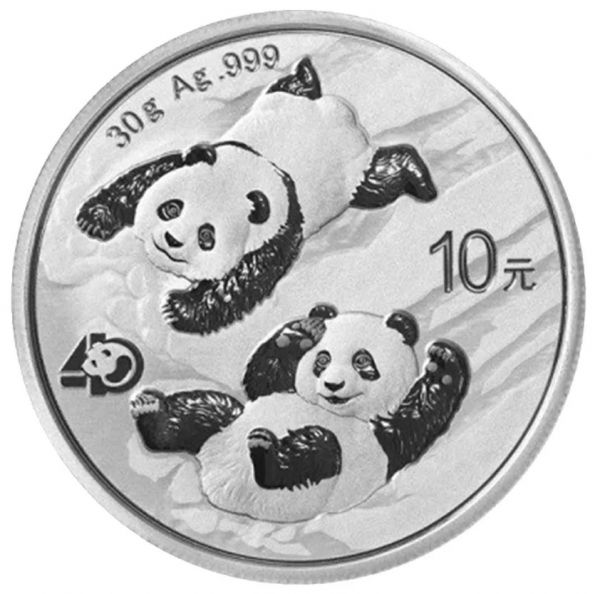 10 CNY China Panda 2022 Silber St 1 oz