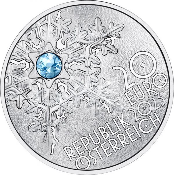 20 Euro Österreich Die Schneeflocke 2023 Silber PP