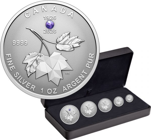 15 Dollar Kanada Maple Leaf Fractional Set 2026 Silber RP