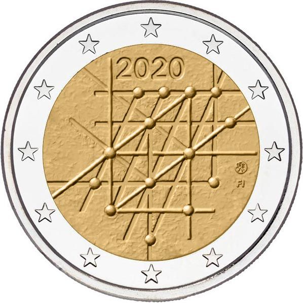 2 Euro Finnland 100 J. Universität Turku 2020 CuNi bfr
