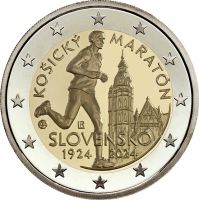 2 Euro Slowakei 100 J. Marathonlauf in Kosice 2024 CN bfr 2 Euro Slowakei 100 J. Marathonlauf in Kosice 2024 CN bfr